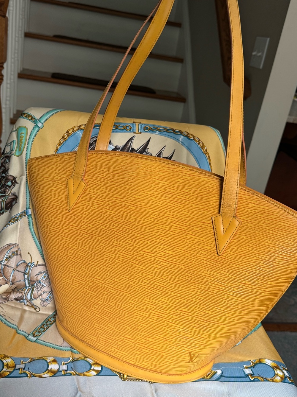 Louis Vuitton Yellow Epi Leather Tote Bag